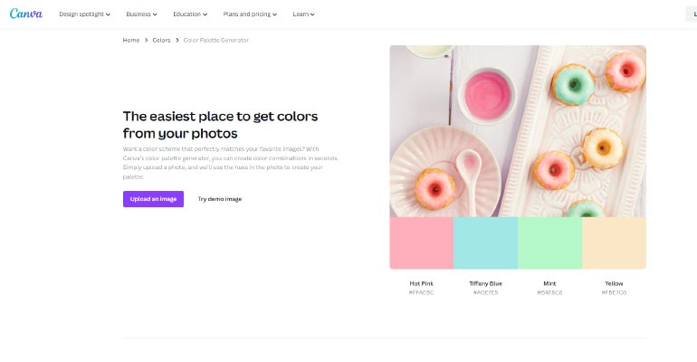 Canva color palette generator